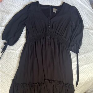 Taylor Black Long Sleeve Dress